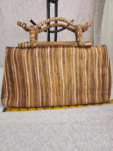 Load image into Gallery viewer, PURSE STRIPED ASIAN INSPIRED CLUTCH
