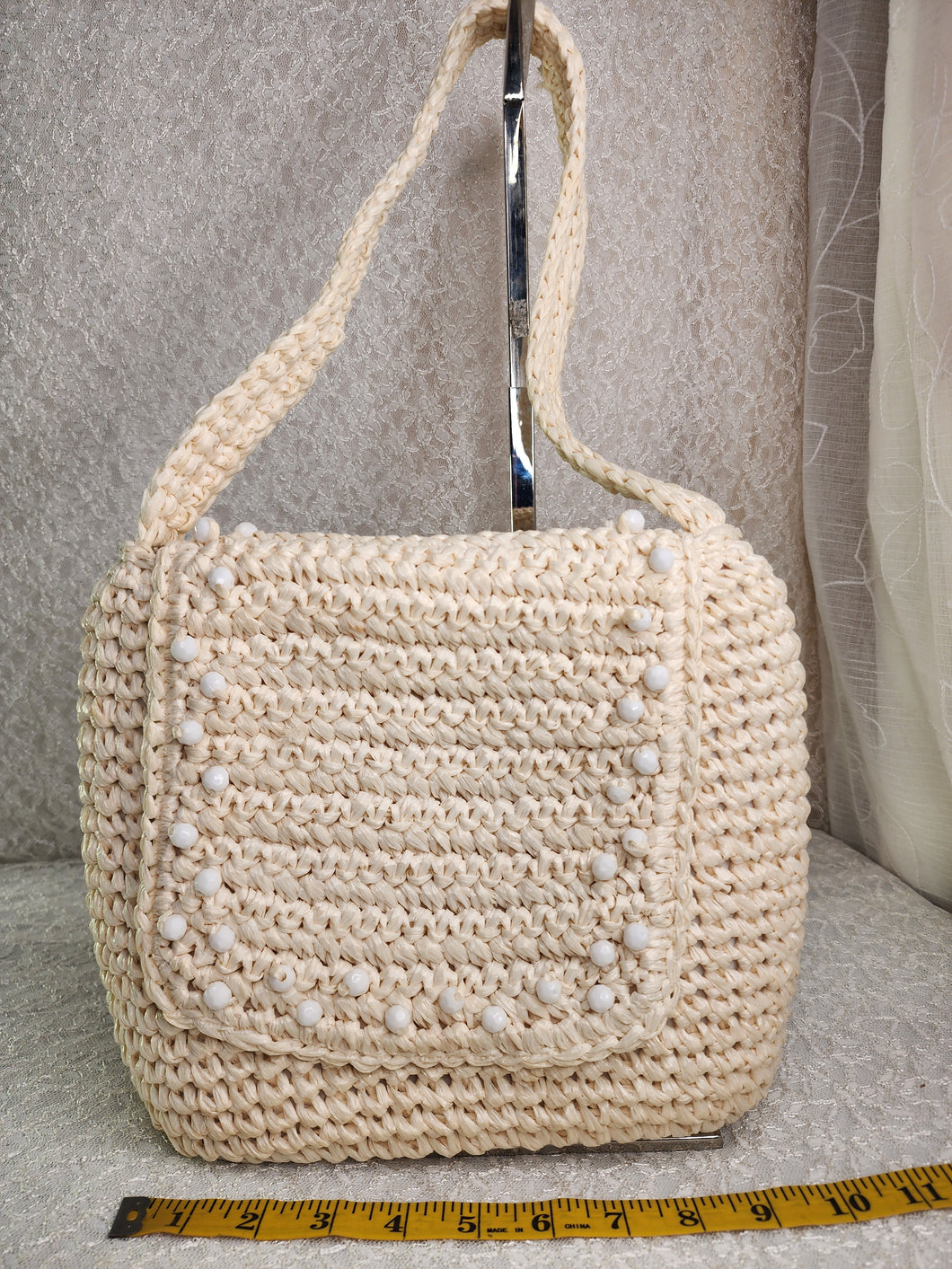 PURSE VINTAGE PEARL BASKETWEAVE