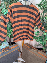 Load image into Gallery viewer, BROWN AND BLACK STRIPED SHIRT
