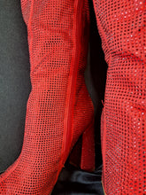 Load image into Gallery viewer, BOOTS  FASHION RED SEQUIN
