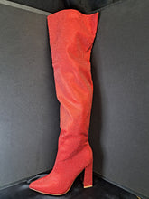 Load image into Gallery viewer, BOOTS  FASHION RED SEQUIN
