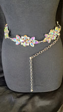 Load image into Gallery viewer, BELT  IRIDESCENT RHINESTONE &amp; CHAIN
