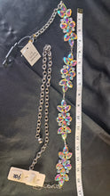 Load image into Gallery viewer, BELT  IRIDESCENT RHINESTONE &amp; CHAIN
