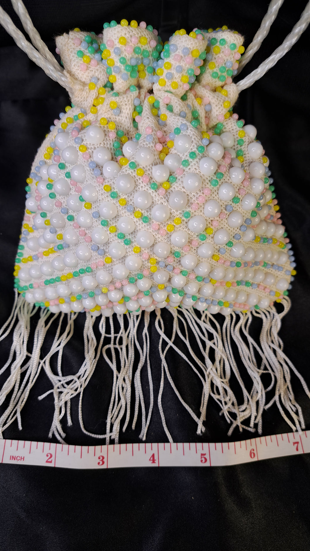 BEADED DRAWSTRING PURSE