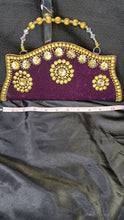 Load image into Gallery viewer, HERITAGE BEADED PURPLE PURSE TWO
