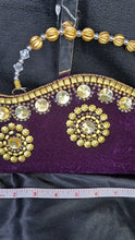 Load image into Gallery viewer, HERITAGE BEADED PURPLE PURSE TWO
