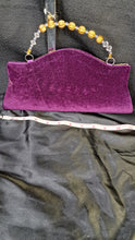 Load image into Gallery viewer, HERITAGE BEADED PURPLE PURSE TWO
