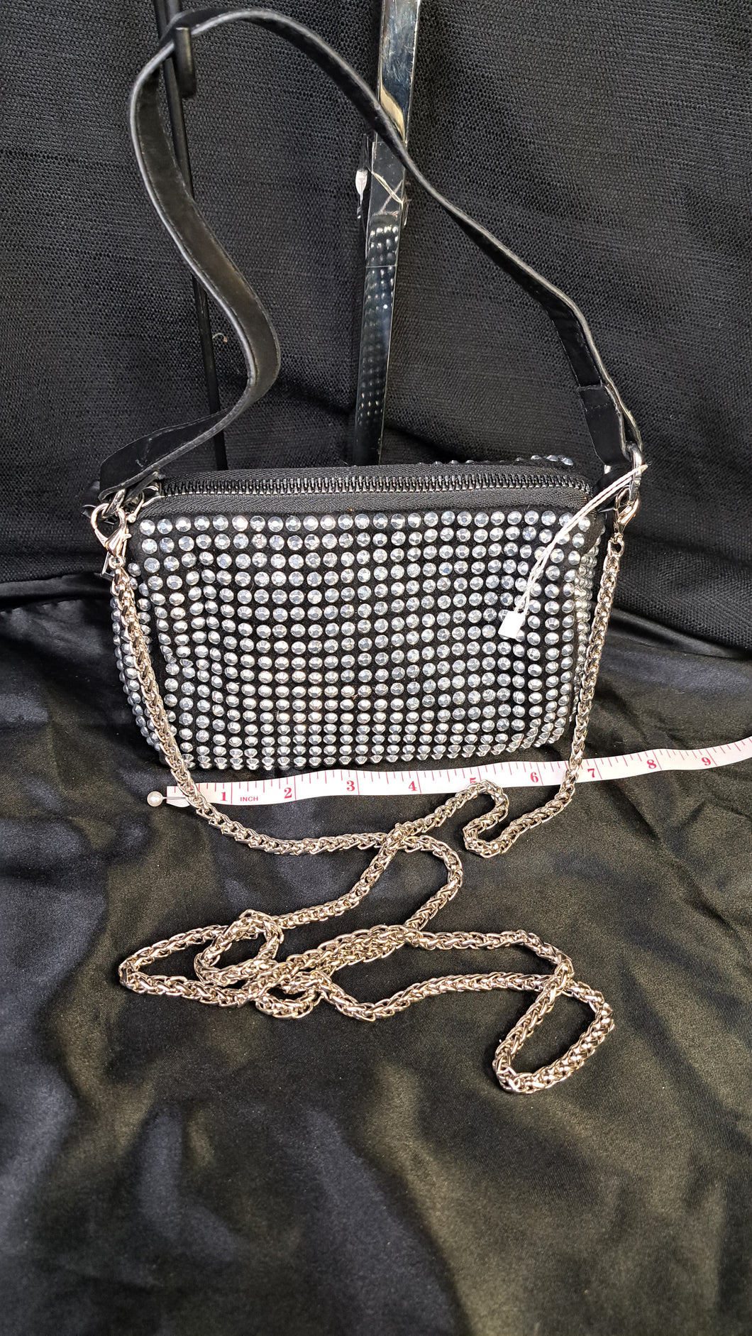 SILVER STUDDED PURSE