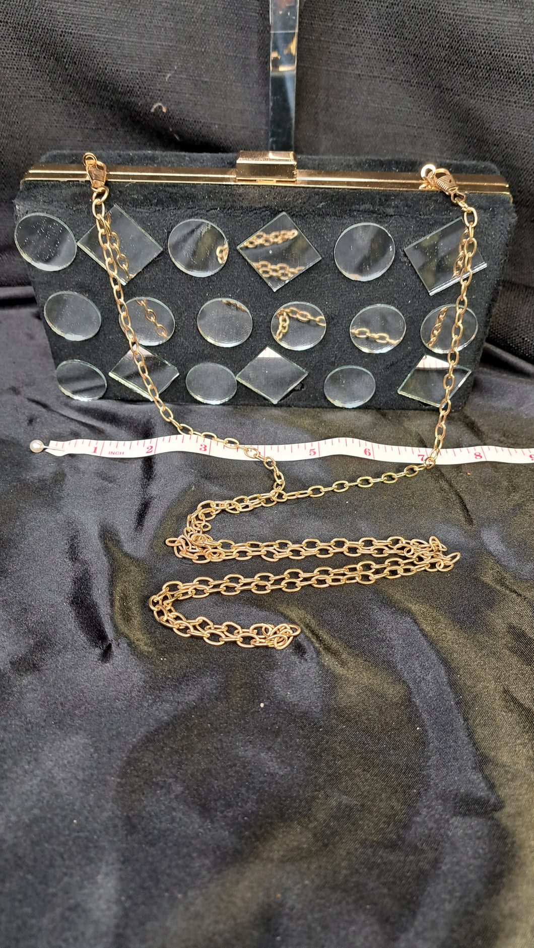 MIRRORED BLACK PURSE